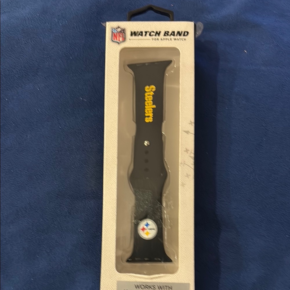 NFL Steelers Black and Yellow Apple Watch Band